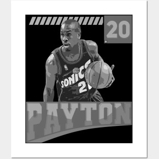 Gary Payton | 20 | Basketball Posters and Art